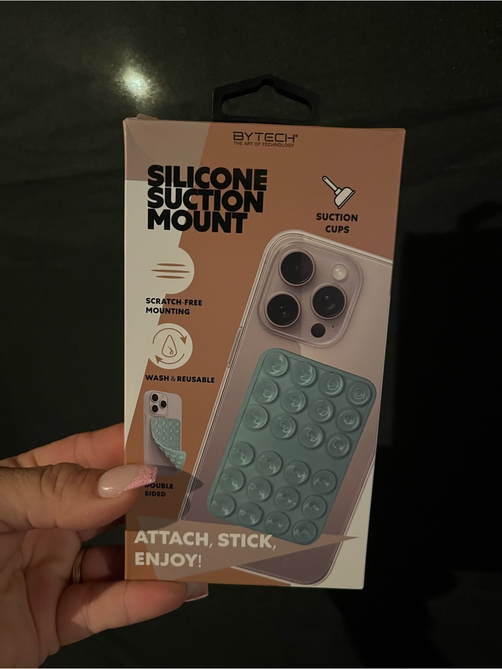 Silicone Suction Mount Phone Grip - Mint Green